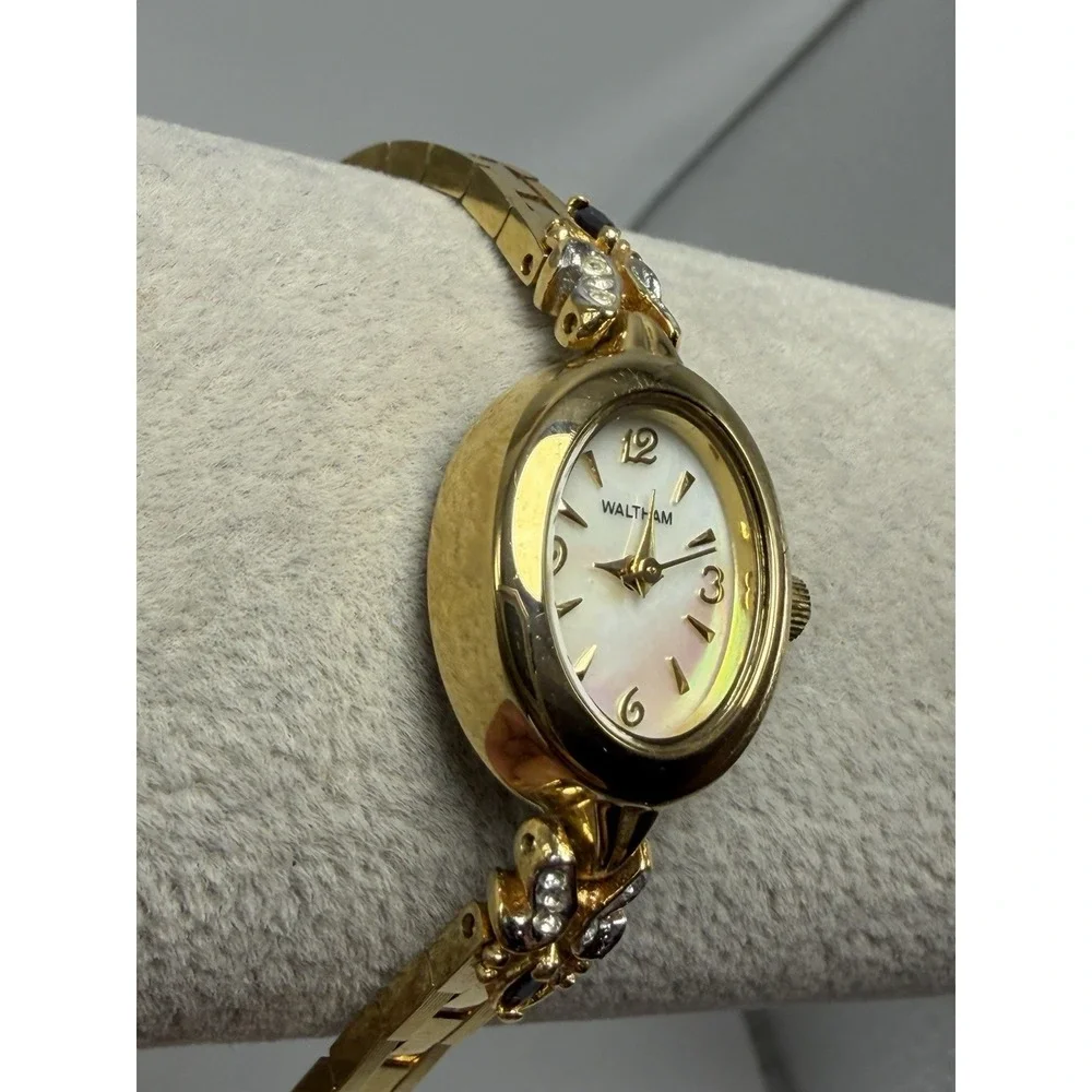 Waltham Women WAW052 New Battery Ladies MOP Watch 18MM 6.5